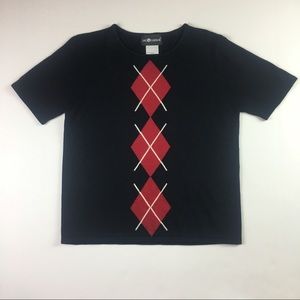 Sag Harbor Short Sleeve Acrylic Sweater Black Sm